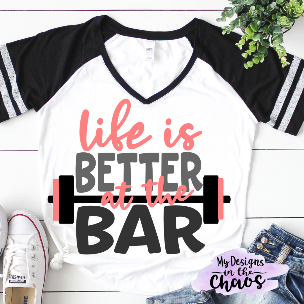 fitness svg life is better at the bar