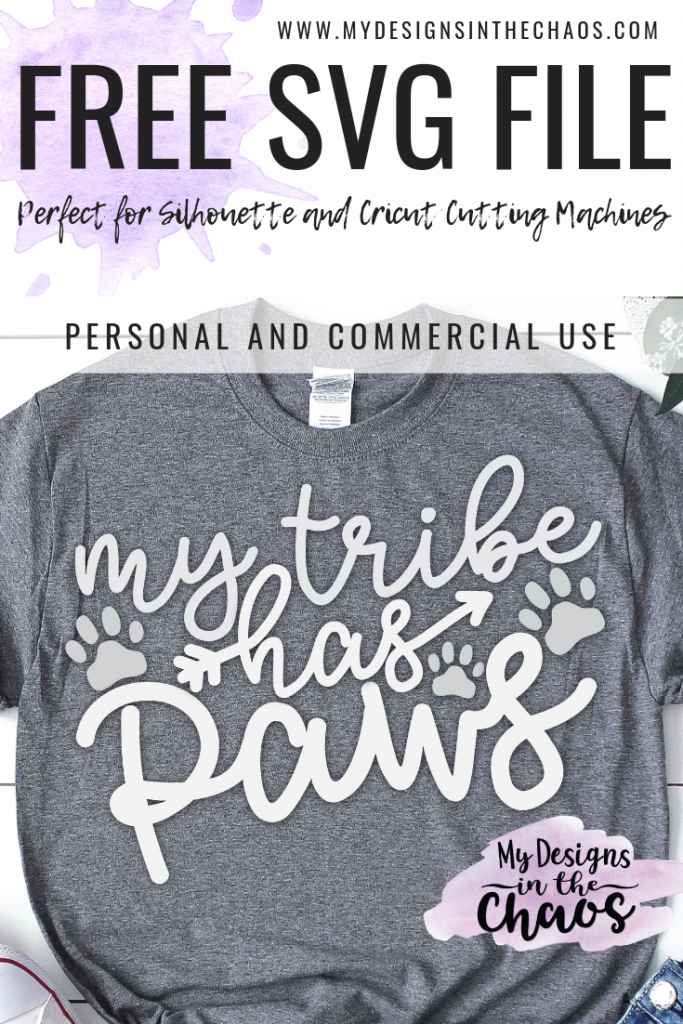 my tribe has paws animal lover free svg
