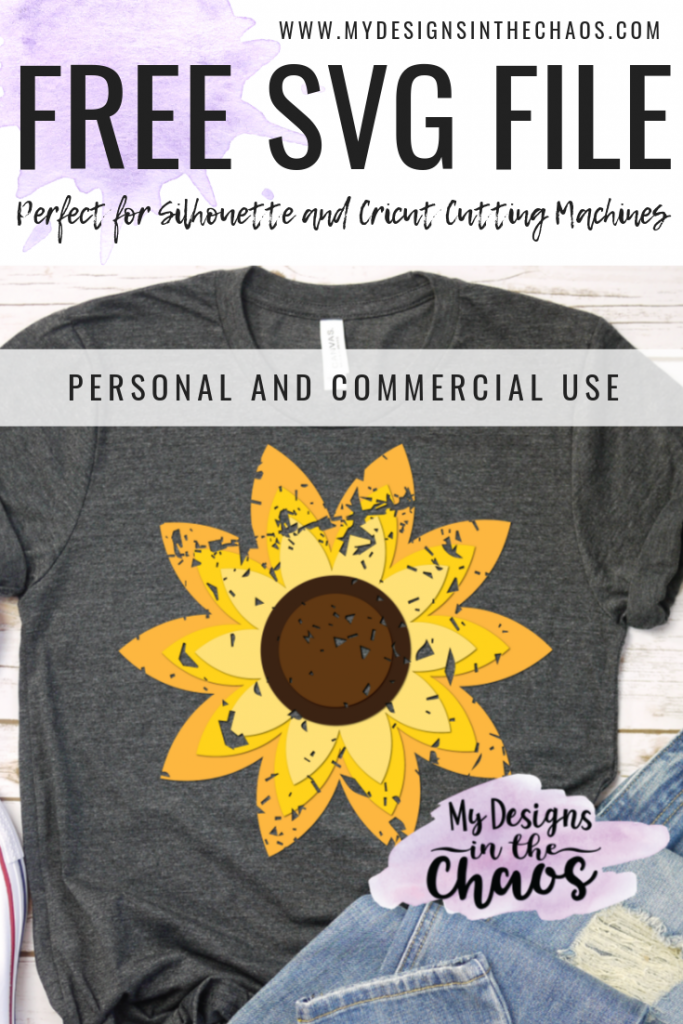 Free Sunflower SVG - My Designs In the Chaos