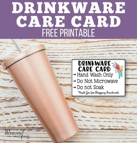 50 Tumbler Care cards Tumbler Care Instructions Tumbler care and cleaning c... 